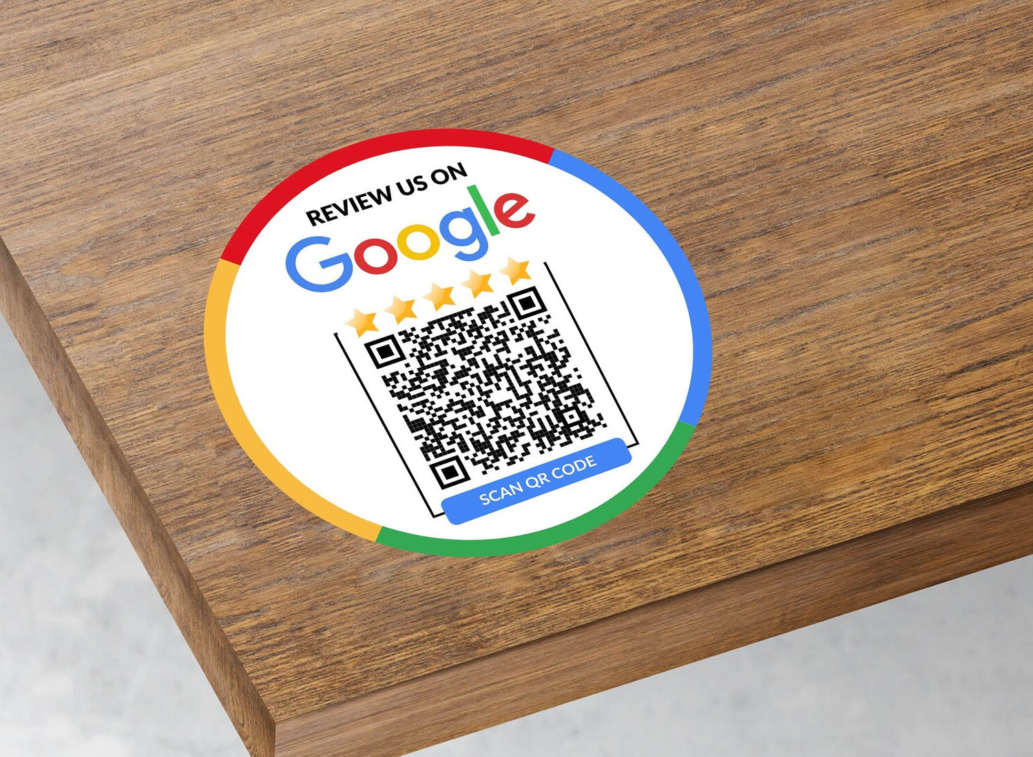 Smart-Tap, Google Review Sticker με QR Code χωρίς το λογότυπό σας.