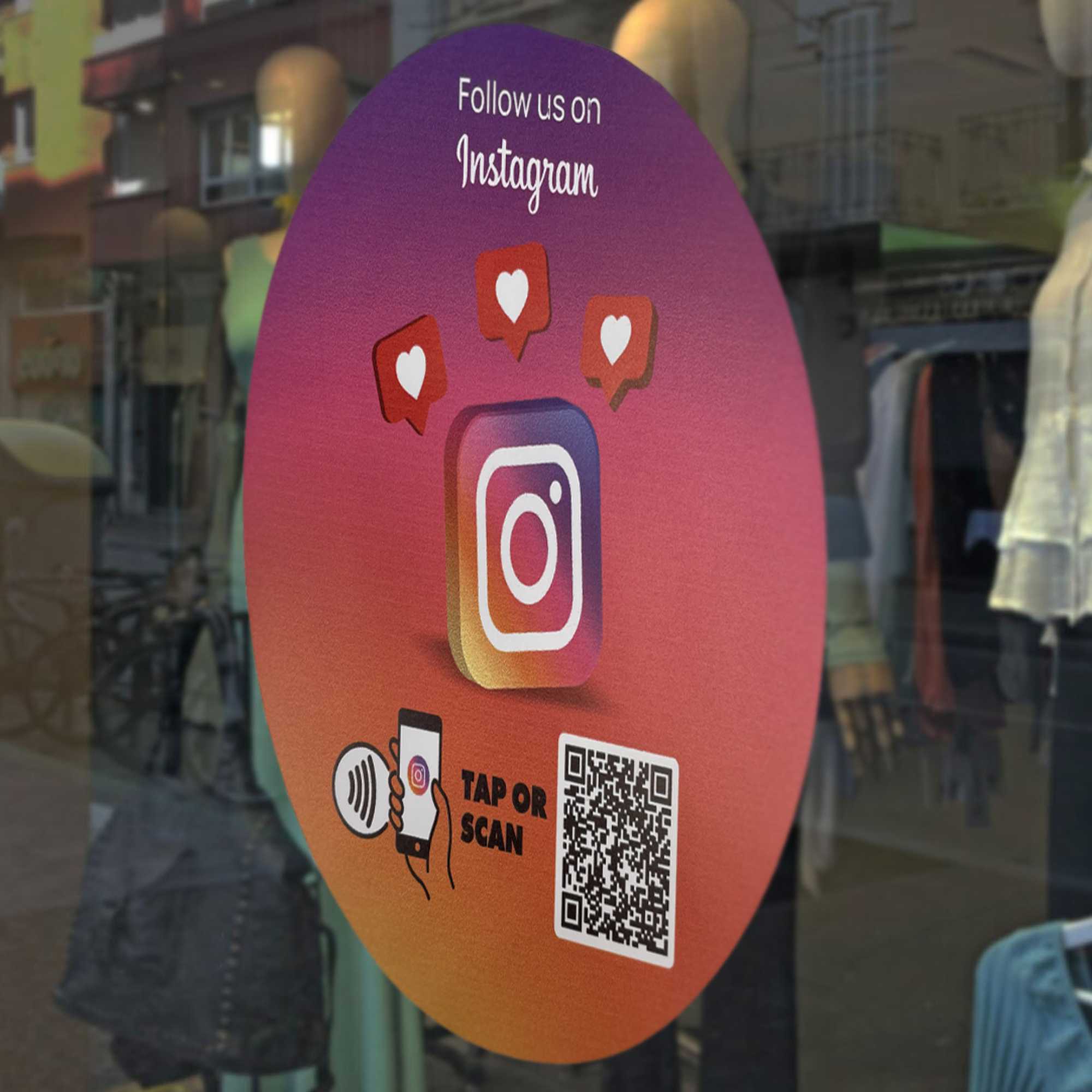 Smart-Tap, Instagram sticker με NFC/QR Code χωρίς το λογότυπο σας. Σχέδιο 3