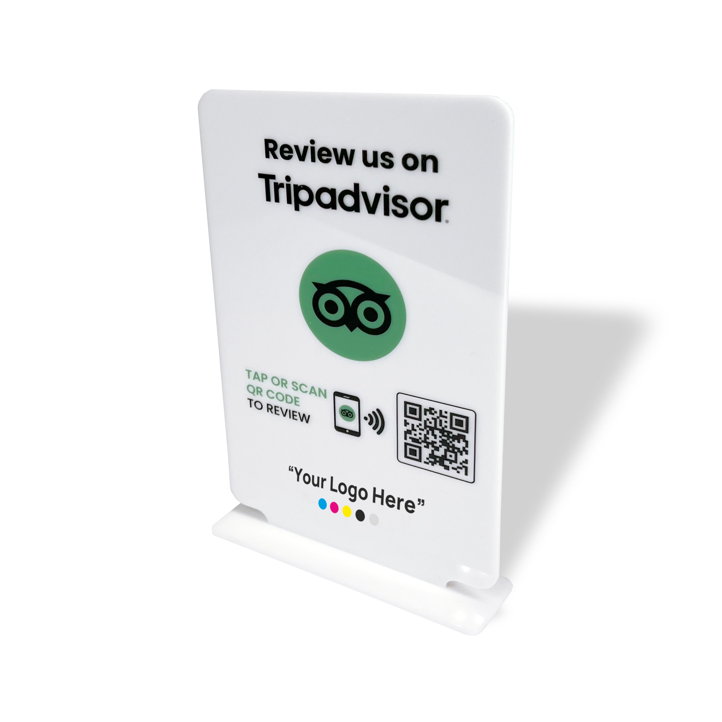 Tripadvisor Review Table Talker T-Shape με το λογότυπο σας.