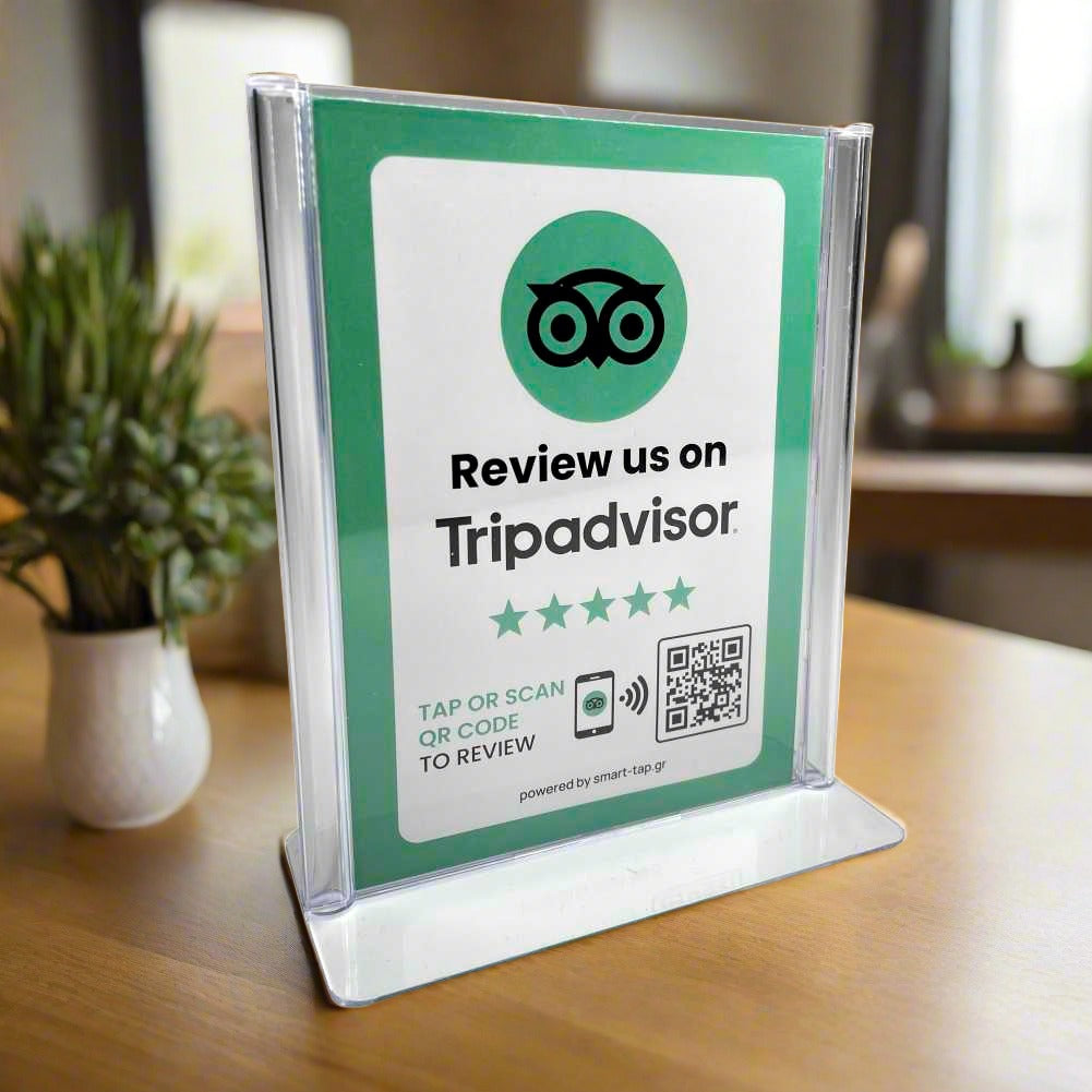 NFC Table Talker T-Shape σε θήκη plexiglass Tripadvisor