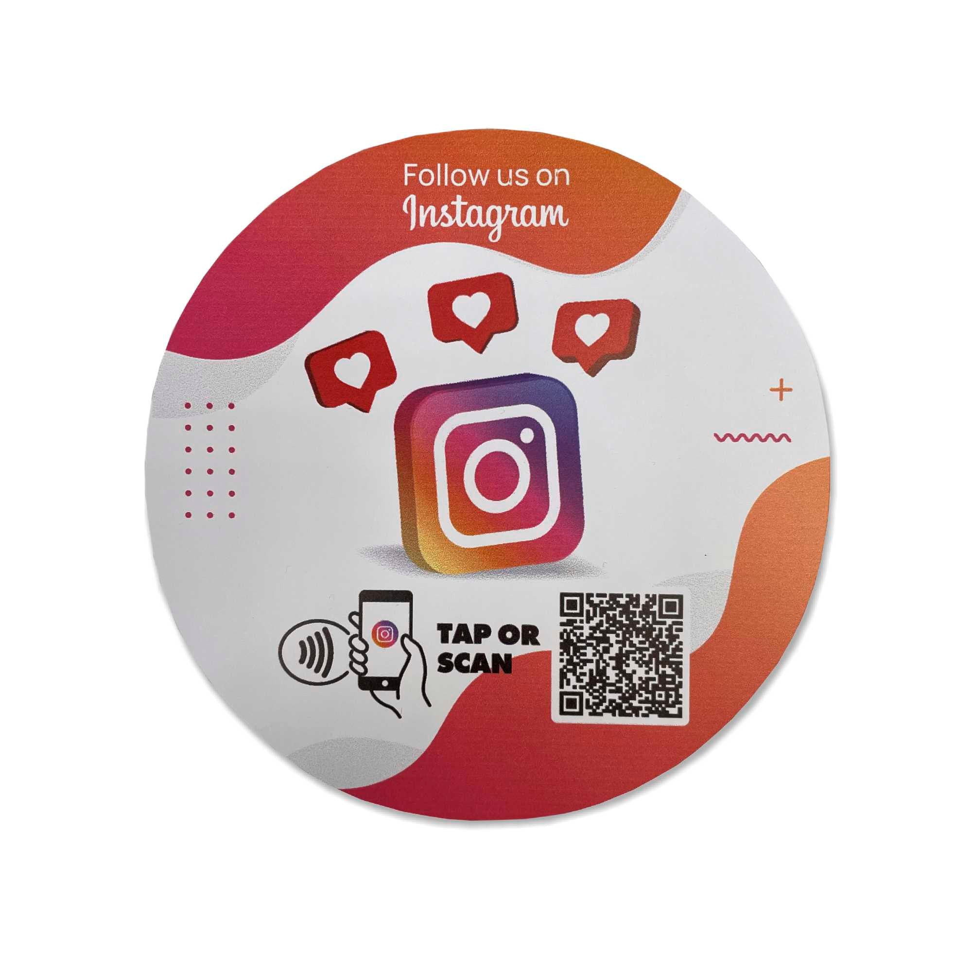Smart-Tap, Instagram sticker με NFC/QR Code χωρίς το λογότυπο σας. Σχέδιο 1