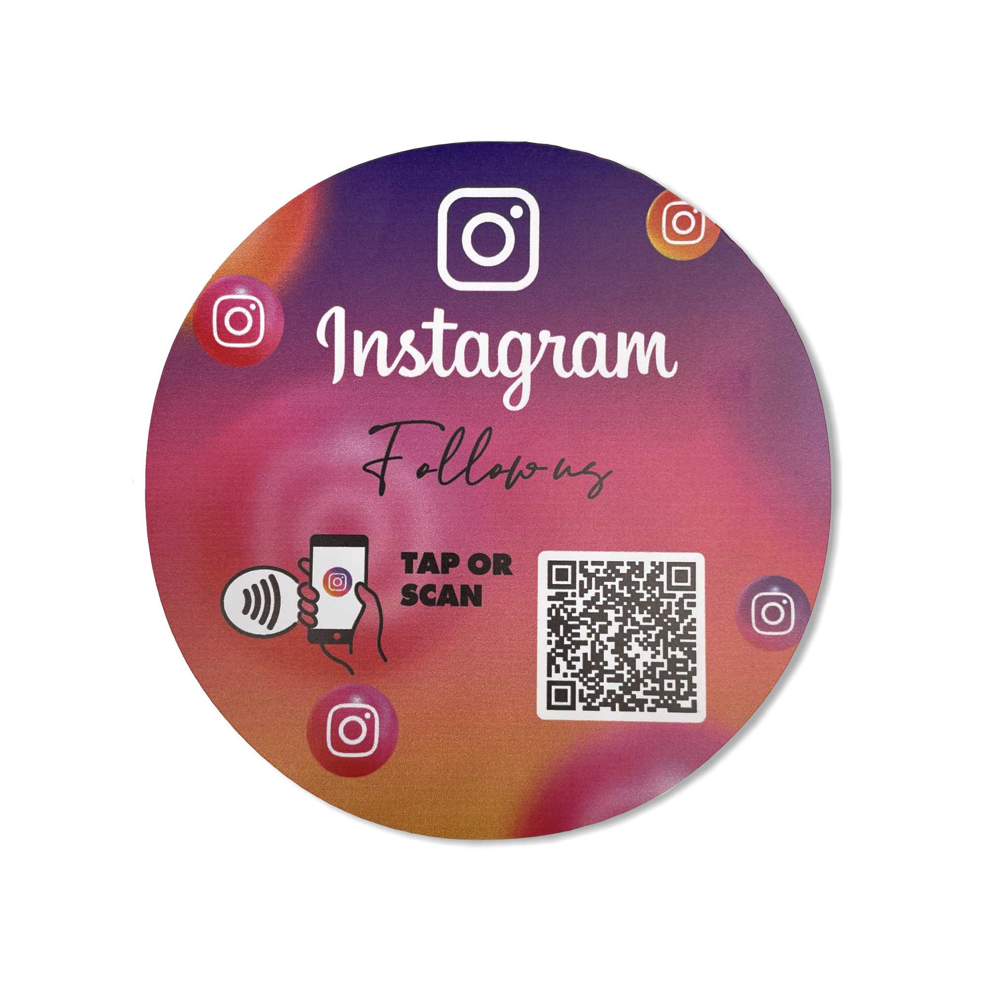 Smart-Tap, Instagram sticker με NFC/QR Code χωρίς το λογότυπο σας. Σχέδιο 4