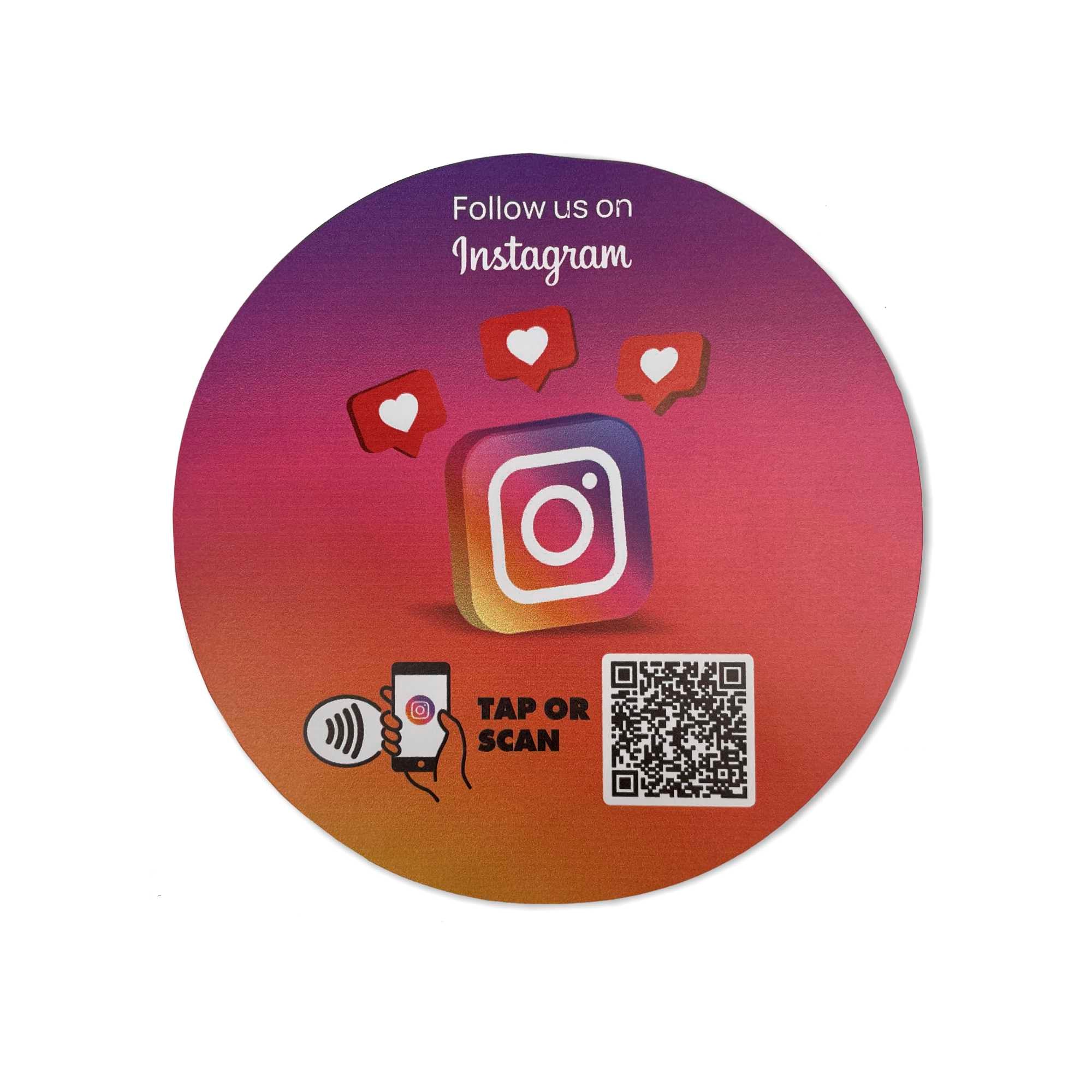 Smart-Tap, Instagram sticker με NFC/QR Code χωρίς το λογότυπο σας. Σχέδιο 3
